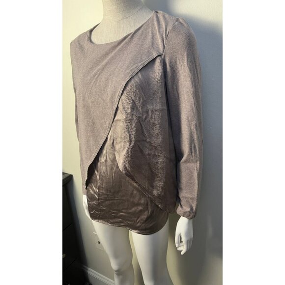 FABIANA FILIPPI SILK ACCENT BALL CHAIN ACCENT LAYERED BLOUSE L - Picture 2 of 10